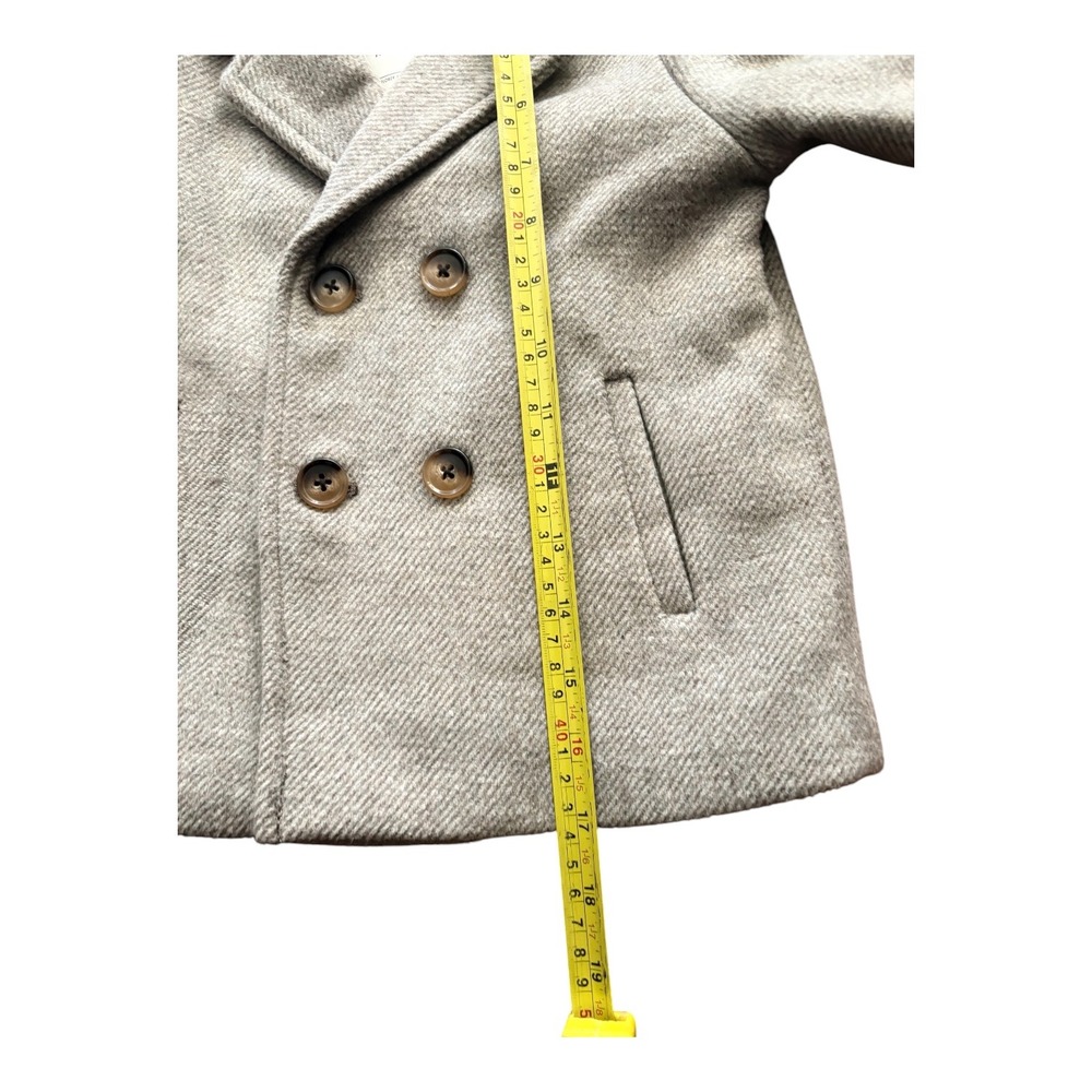Cat & Jack Toddler Boys Gray Double Breasted Pea Coat Jacket 18M NWT - Picture 4 of 6